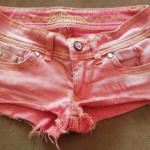 Dollhouse Salmon Pink Short Shorts